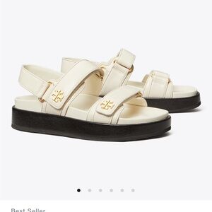 Tory Burch  KIRA SPORT SANDAL . Color New Ivory size 9.